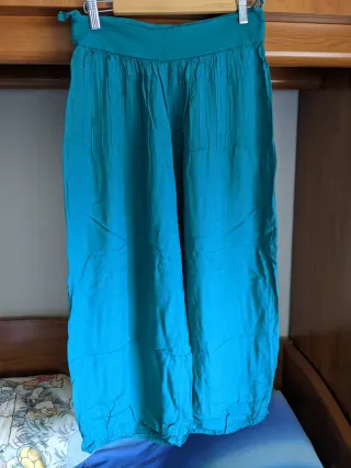Pantalones anchos Natura talla S/M Azul, negro y v
