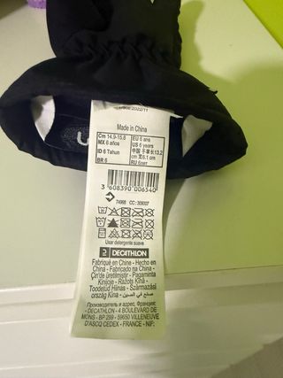 Guantes de Nieve Niños Wedze Negros 6 años