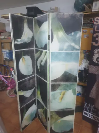 Biombo decorativo flores cala