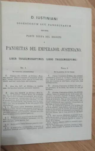EL DIGESTO DE JUSTINIANO - 1872 - LIBROS COLECCIÓN