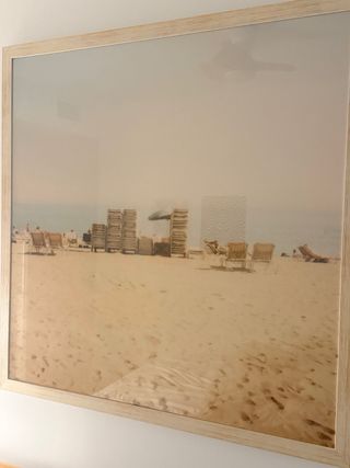 Cuadro grande con marco de madera