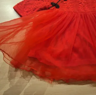 Vestito orientale rosso 4 anni