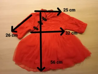 Vestito orientale rosso 4 anni