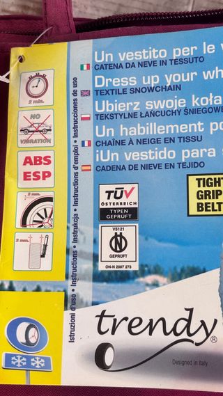 Cadenas textiles para nieve