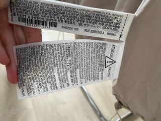 Anorak acolchado Zara beige con capucha