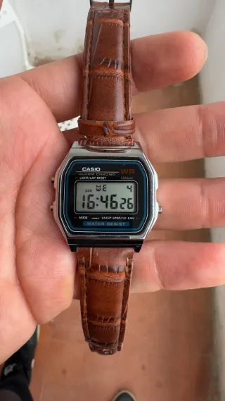 Reloj Casio A159W Correa Marrón Modificada.
