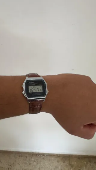 Reloj Casio A159W Correa Marrón Modificada.