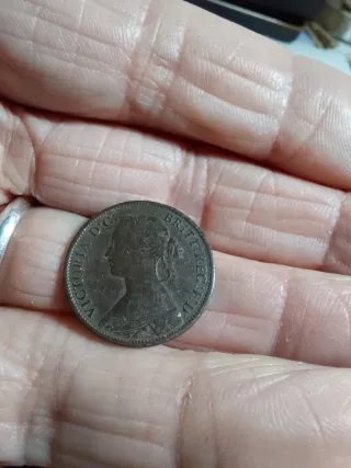 Moneda Antigua Victoria D.C. Brit. Reg.