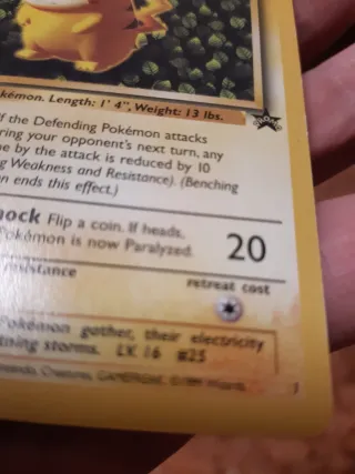 Carta Pokémon Pikachu promo WP1