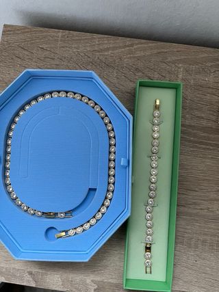 Collar Caja Swarovski Octogonal pulsera Caja Verde