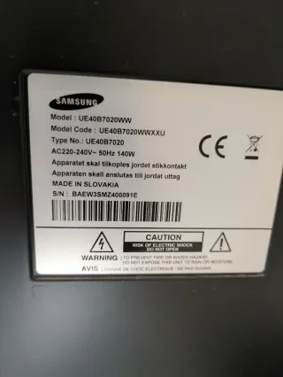 Televisor Samsung 40 Negro