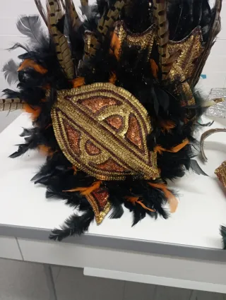 Traje de Carnaval Plumas y Lentejuelas
