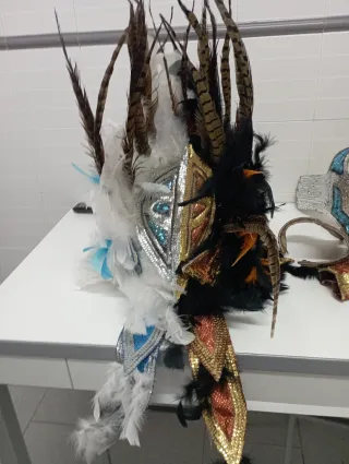 Traje de Carnaval Plumas y Lentejuelas