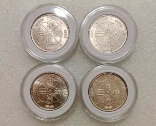 4 monedas de 100 pesetas de plata