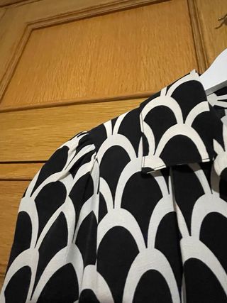 Vestido Zara blanco y negro