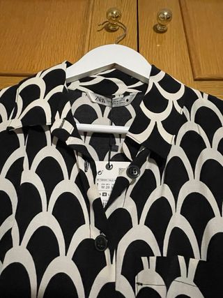 Vestido Zara blanco y negro