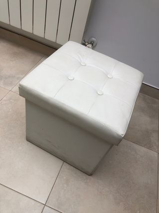 Puff polipiel blanco