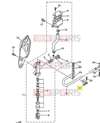 GUIA LATIGUILLO TRASERO YAMAHA YZ 125 / 250