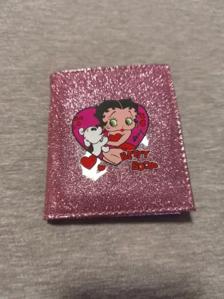 Cartera Betty Boop Glitter Rosa - Nueva con etique