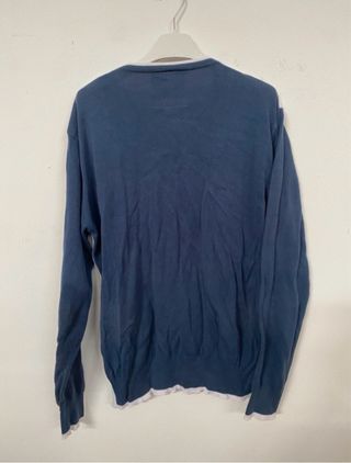 Maglione uomo Rekuait blu navy scollo V