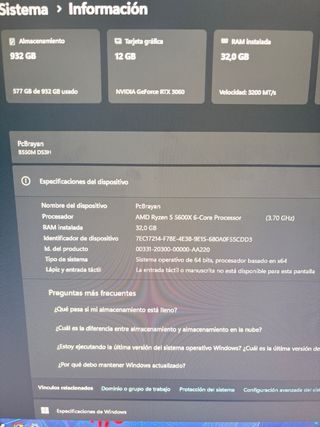 PC Gaming Ryzen 5 5600X RTX 3060 12GB 32GB RAM