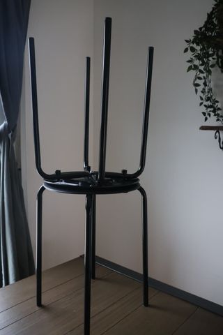 Pack 2 Taburetes Apilables IKEA MARIUS Negros