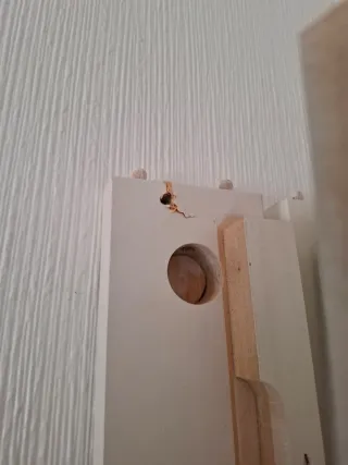 Litera de madera en color blanco