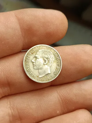 50 céntimos Alfonso XII 1880 plata