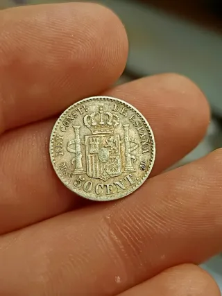50 céntimos Alfonso XII 1880 plata