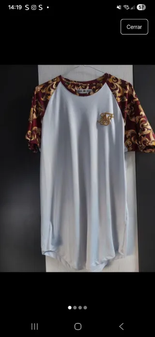 Camiseta blanca y burdeos de SikSilk