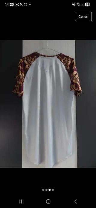 Camiseta blanca y burdeos de SikSilk