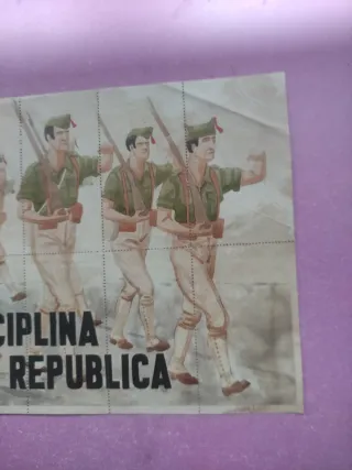Lámina militar Con disciplina gana la República