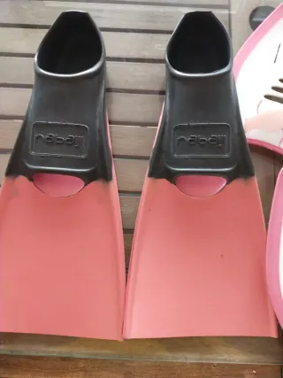 Aletas de natación y palas Decathlon