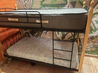 Litera de madera y hierro de 200x95cm