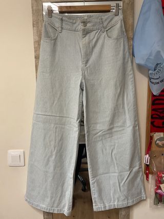 Vaqueros anchos de vestir mujer