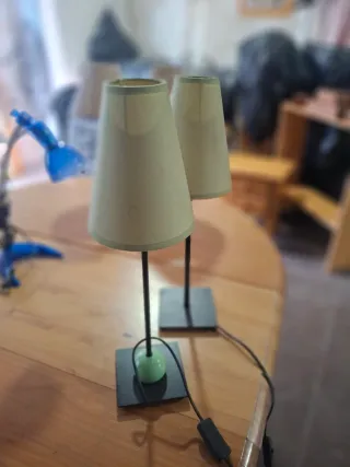 Juego 2 Lámparas Mesita Noche