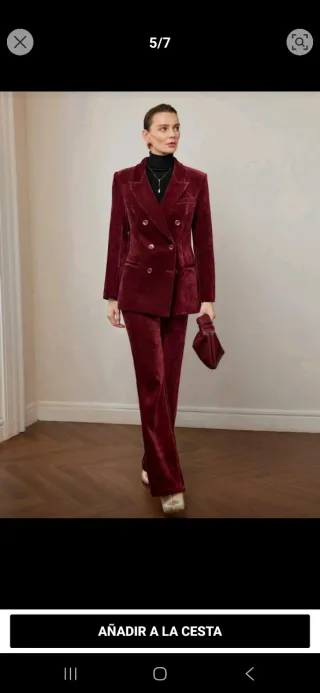 Traje corduroy burdeos