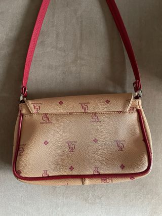 Bolso Caminatta Beige y Rojo