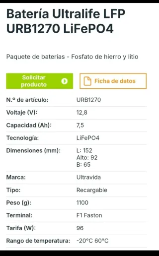 Batería recargable de litio
