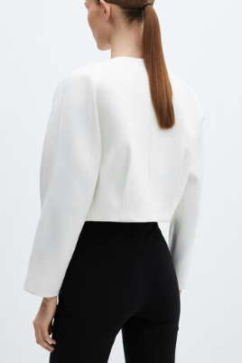 Chaqueta Mango Solapas Blanca prácticamente Nueva