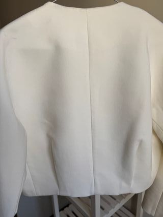 Chaqueta Mango Solapas Blanca prácticamente Nueva