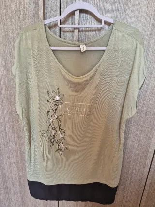 T-shirt Piazza Italia verde e nera taglia XXL