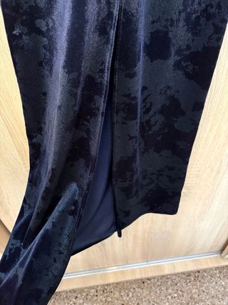 Vestido Zara Terciopelo Azul Talla S