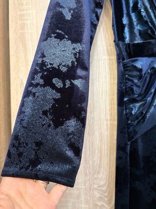 Vestido Zara Terciopelo Azul Talla S