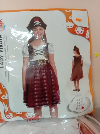 Disfraz niña pirata talla 10/12 nuevo