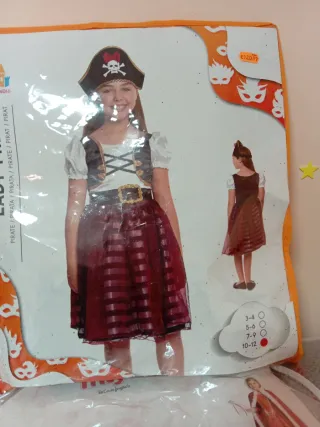 Disfraz niña pirata talla 10/12 nuevo