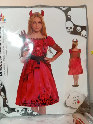 Disfraz niña de diabla talla 10/12
