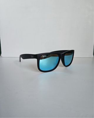 Occhiali Ray Ban Justin neri lenti blu