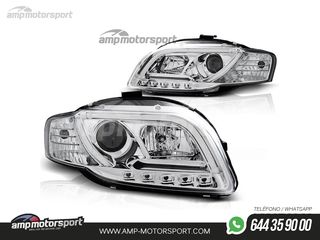 FAROS DELANTEROS LUZ DIURNA LED REAL DRL PARA AUDI A4 B7 2004-2008