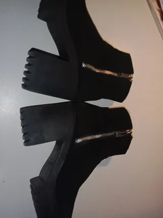 Botas Zara Ante Negro Talla 37 . Zara